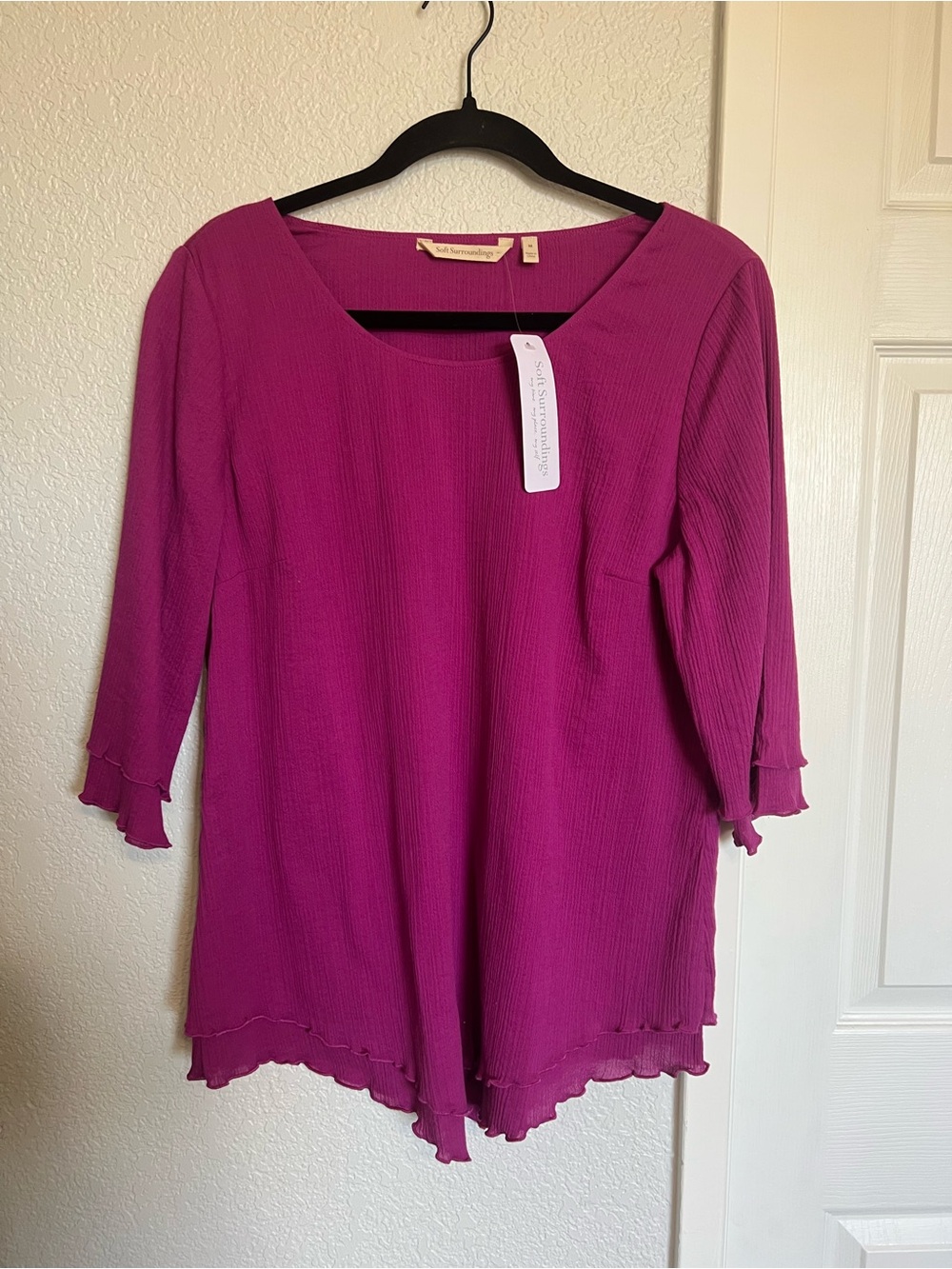 Soft Surroundings Siesta Key Tunic in Vibrant Orchid - Picture 3 of 10
